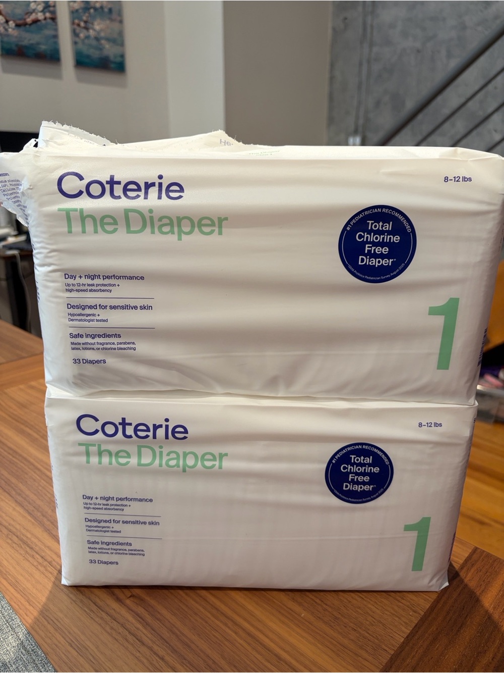 Coterie The Diaper - Sensitive Skin - 65 Diapers - 8-12 lbs